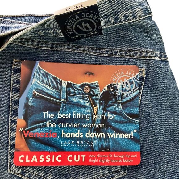 Venezia Jeans Womens 20 Tall Classic Cut Lane Bryant High Rise Tapered Denim - Picture 6 of 9